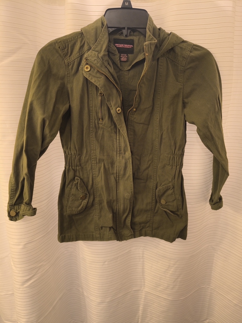 Olive Utility Jacket with Hood - Women's